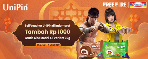 Beli Voucher UniPin, Tambah 1000 Rupiah Udah Bisa Dapetin Aice Mochi All Variant di Indomaret!
